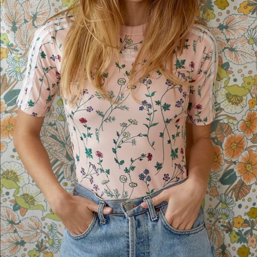 Adidas floral bodysuit
